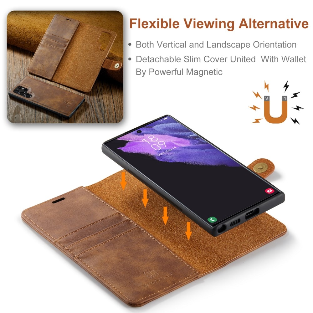 Samsung Galaxy S24 Ultra Magnet Wallet Cognac