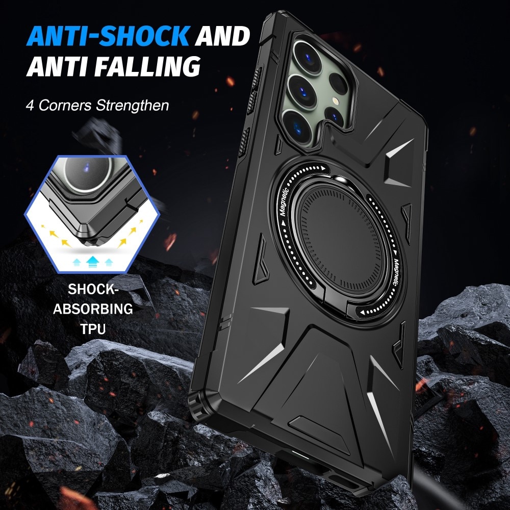 Samsung Galaxy S24 Ultra Hybrid Case Tech MagSafe Ring Black
