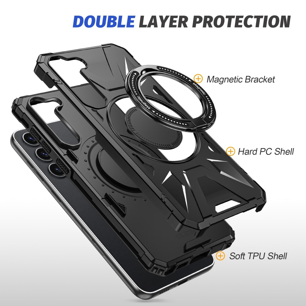 Samsung Galaxy S24 Plus Hybrid Case Tech MagSafe Ring Black