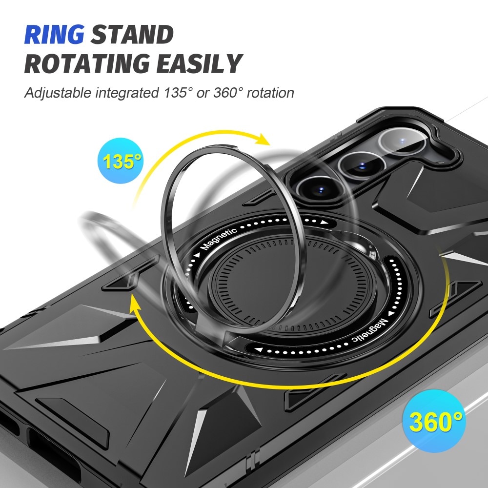 Samsung Galaxy S24 Hybrid Case Tech MagSafe Ring Black