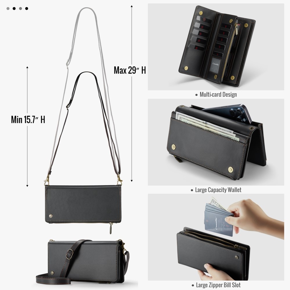 Universal Crossbody Wallet Bag Black