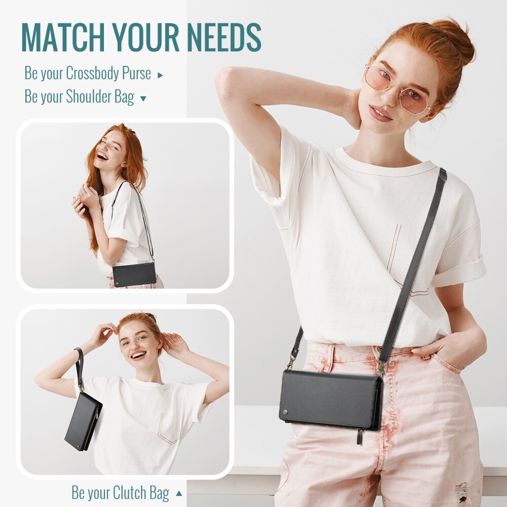 Universal Crossbody Wallet Bag Black