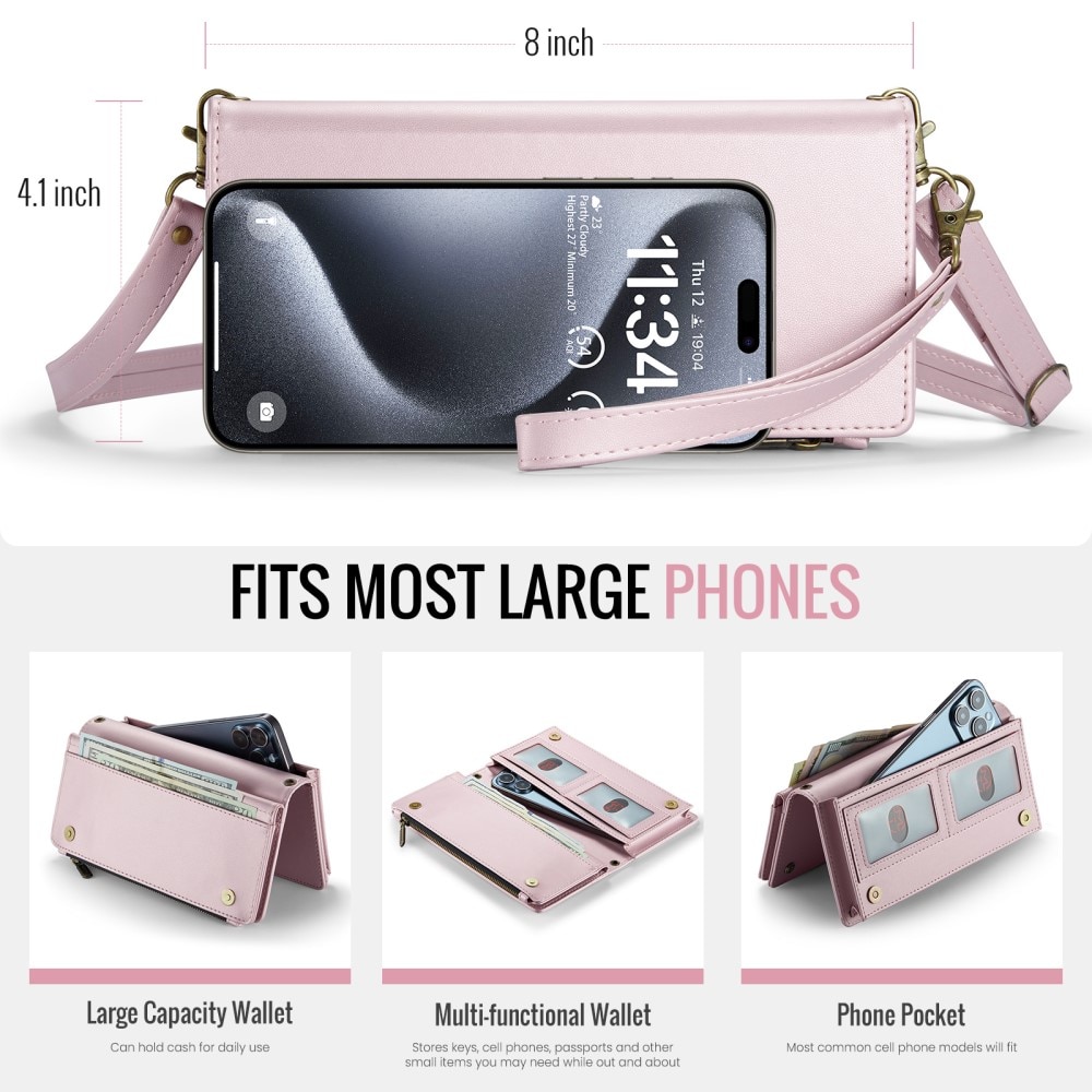 Universal Crossbody Wallet Bag Pink