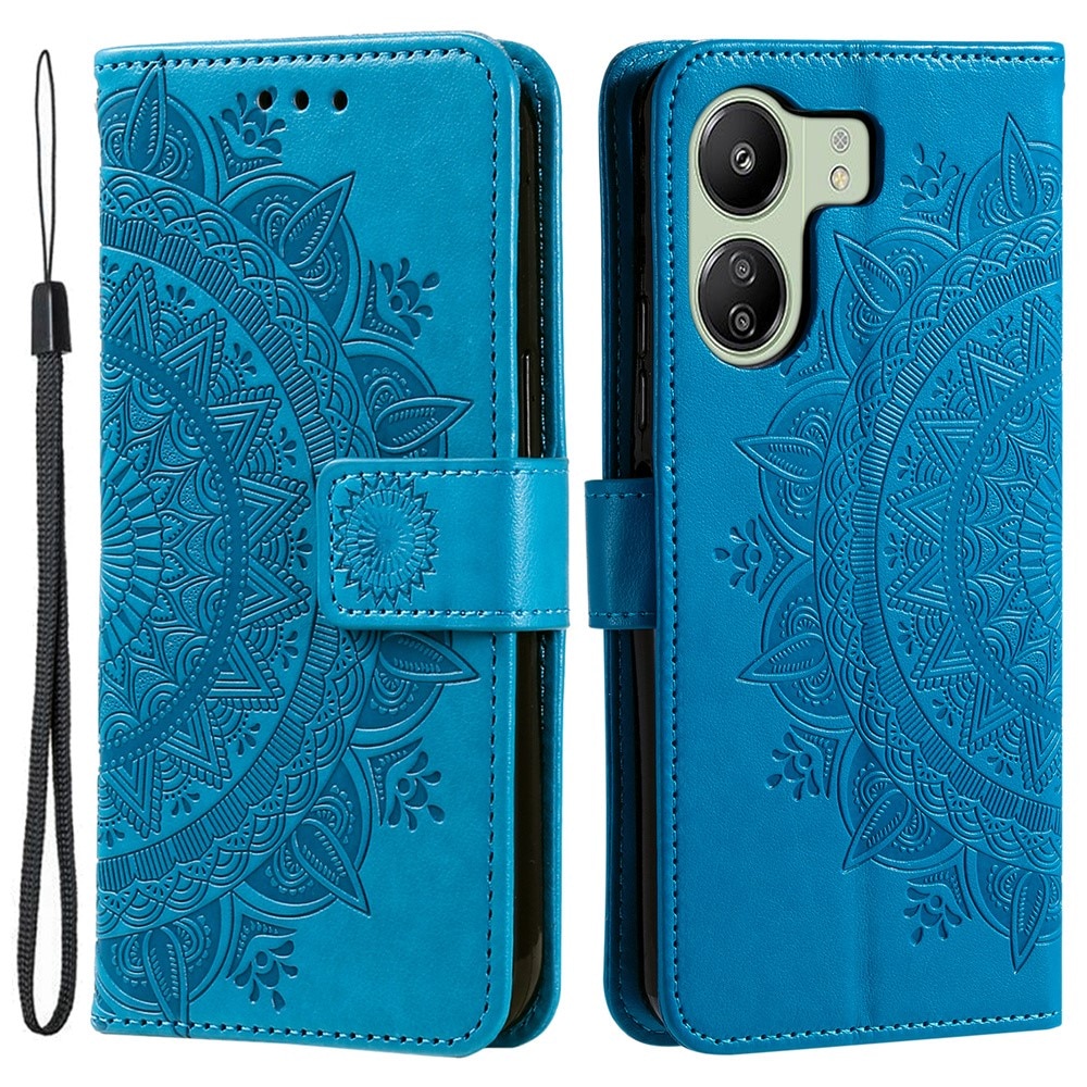 Xiaomi Redmi 13C Leather Cover Mandala Blue