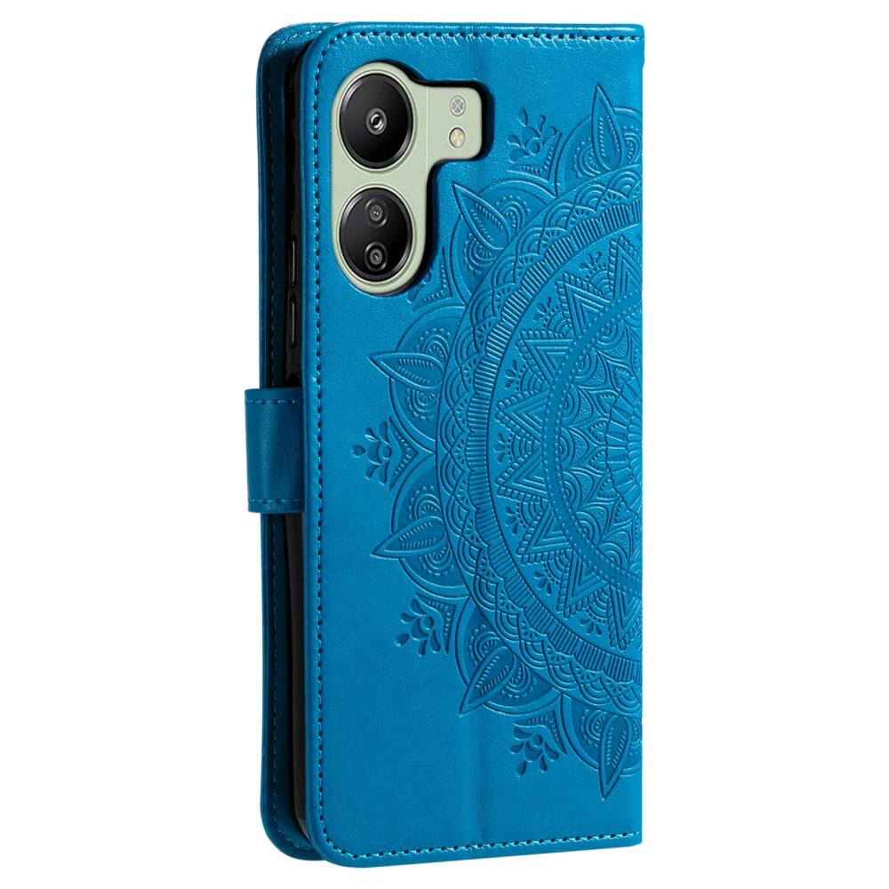 Xiaomi Redmi 13C Leather Cover Mandala Blue