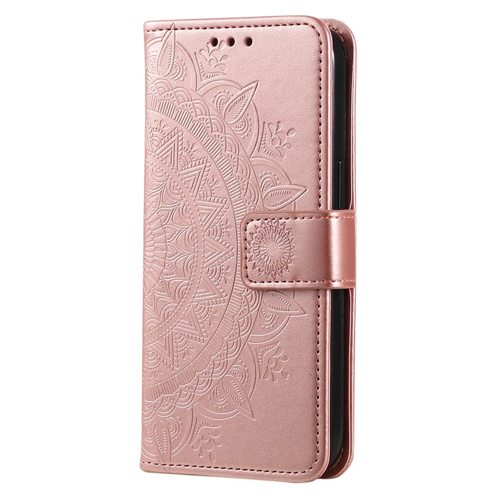 Xiaomi Redmi 13C Leather Cover Mandala Rose Gold