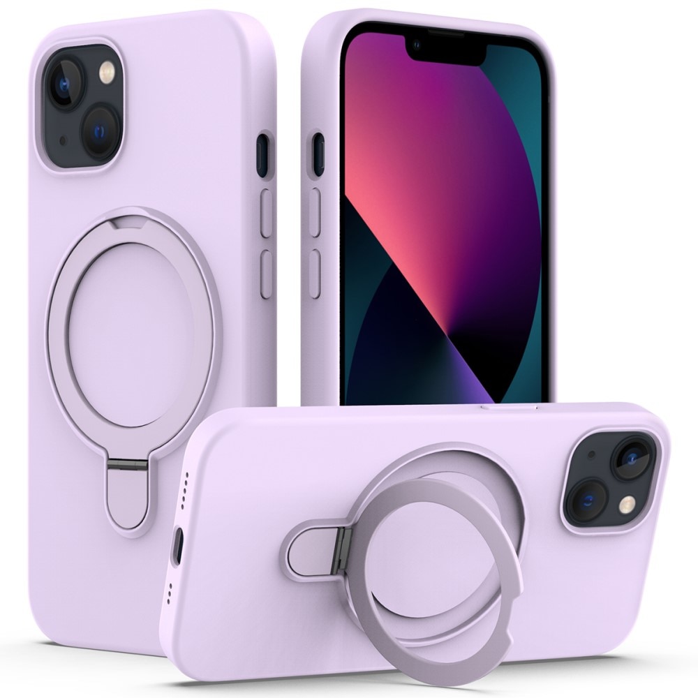 iPhone 13 Kickstand Silicone Case MagSafe Purple