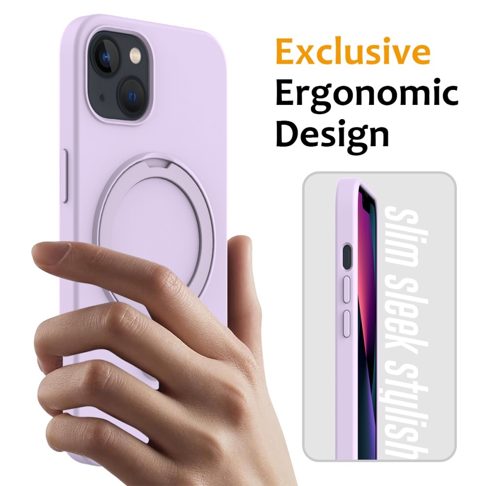 iPhone 13 Kickstand Silicone Case MagSafe Purple