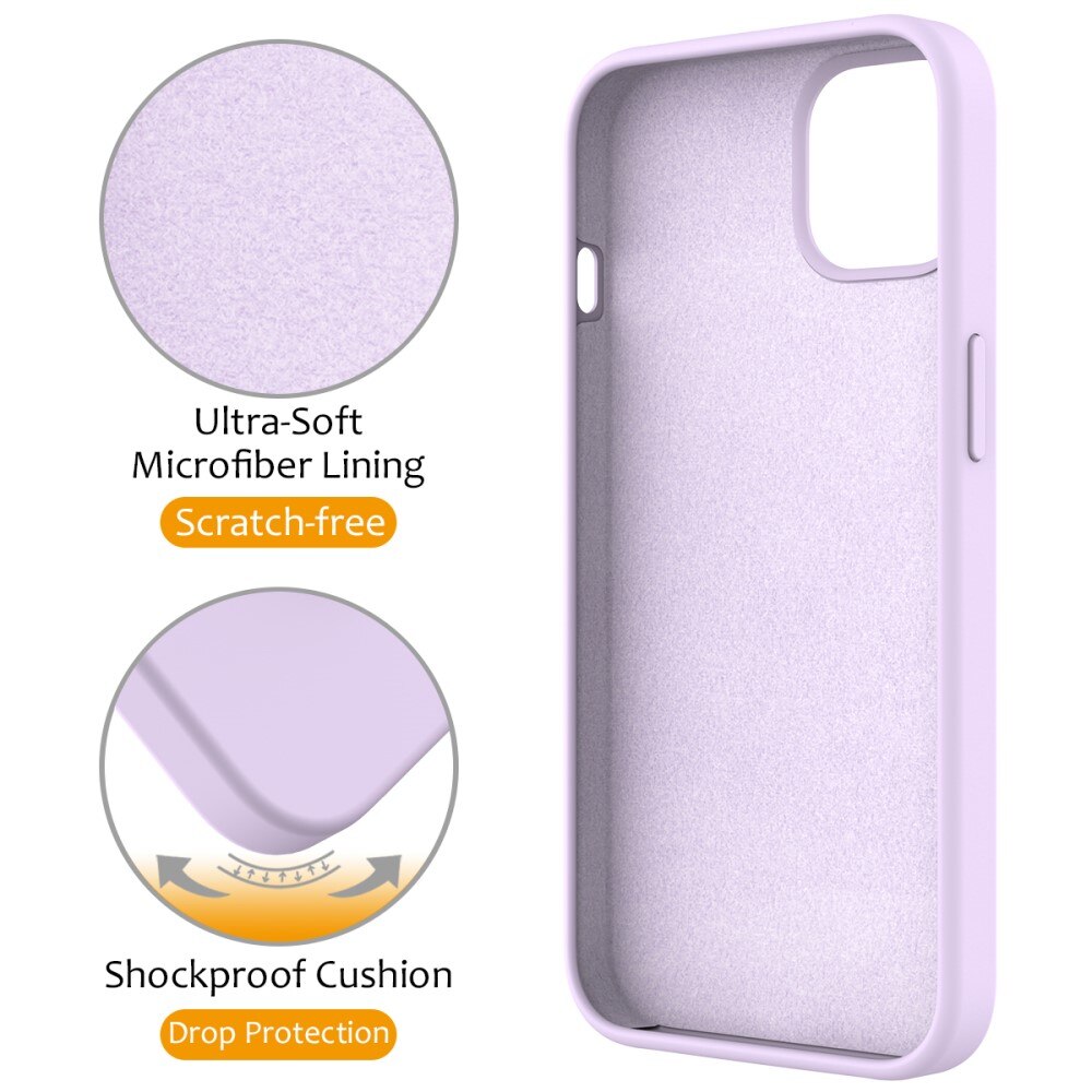 iPhone 13 Kickstand Silicone Case MagSafe Purple