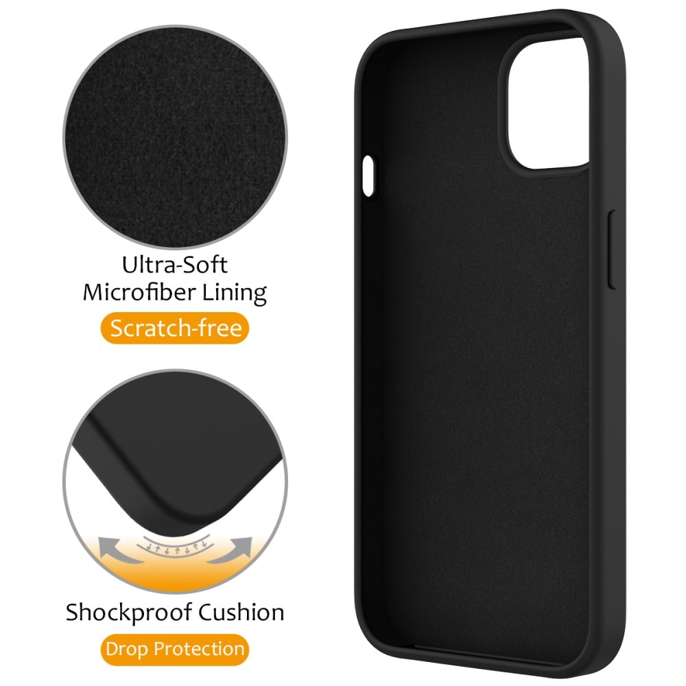 iPhone 15 Kickstand Silicone Case MagSafe Black