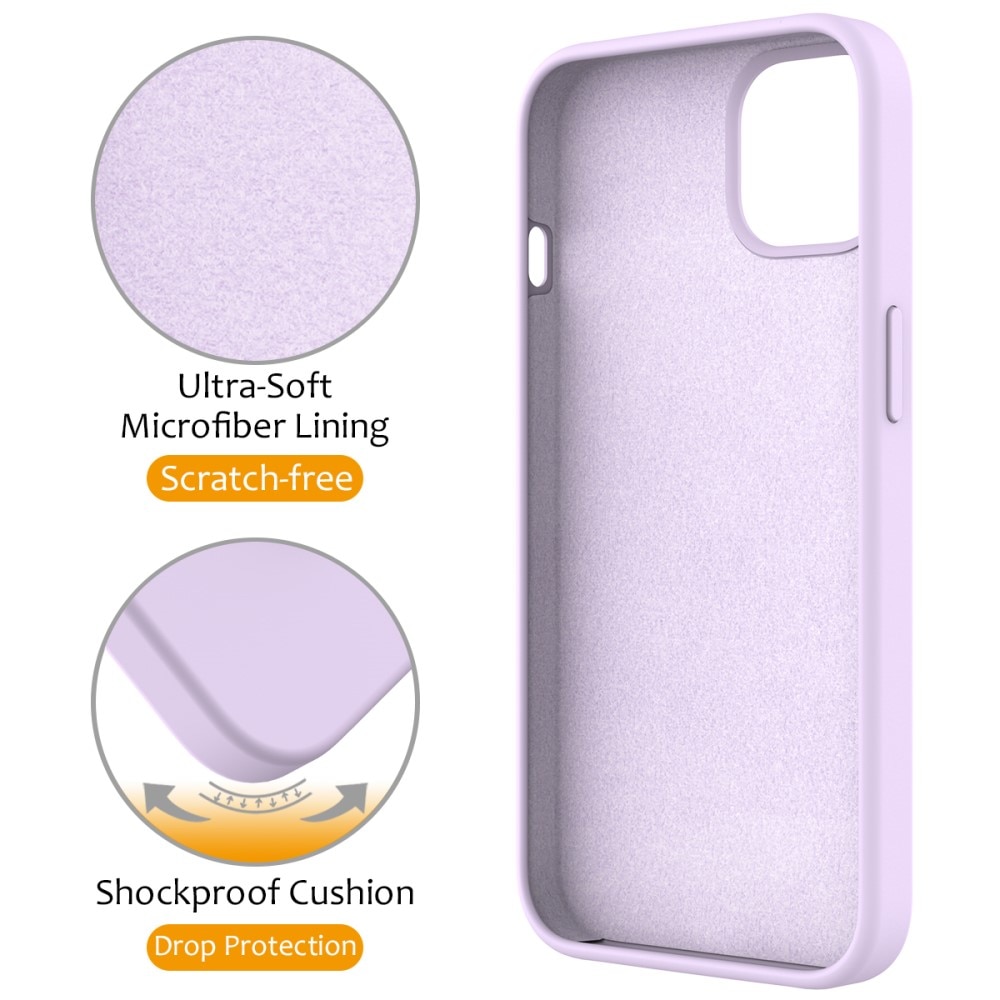 iPhone 15 Kickstand Silicone Case MagSafe Purple