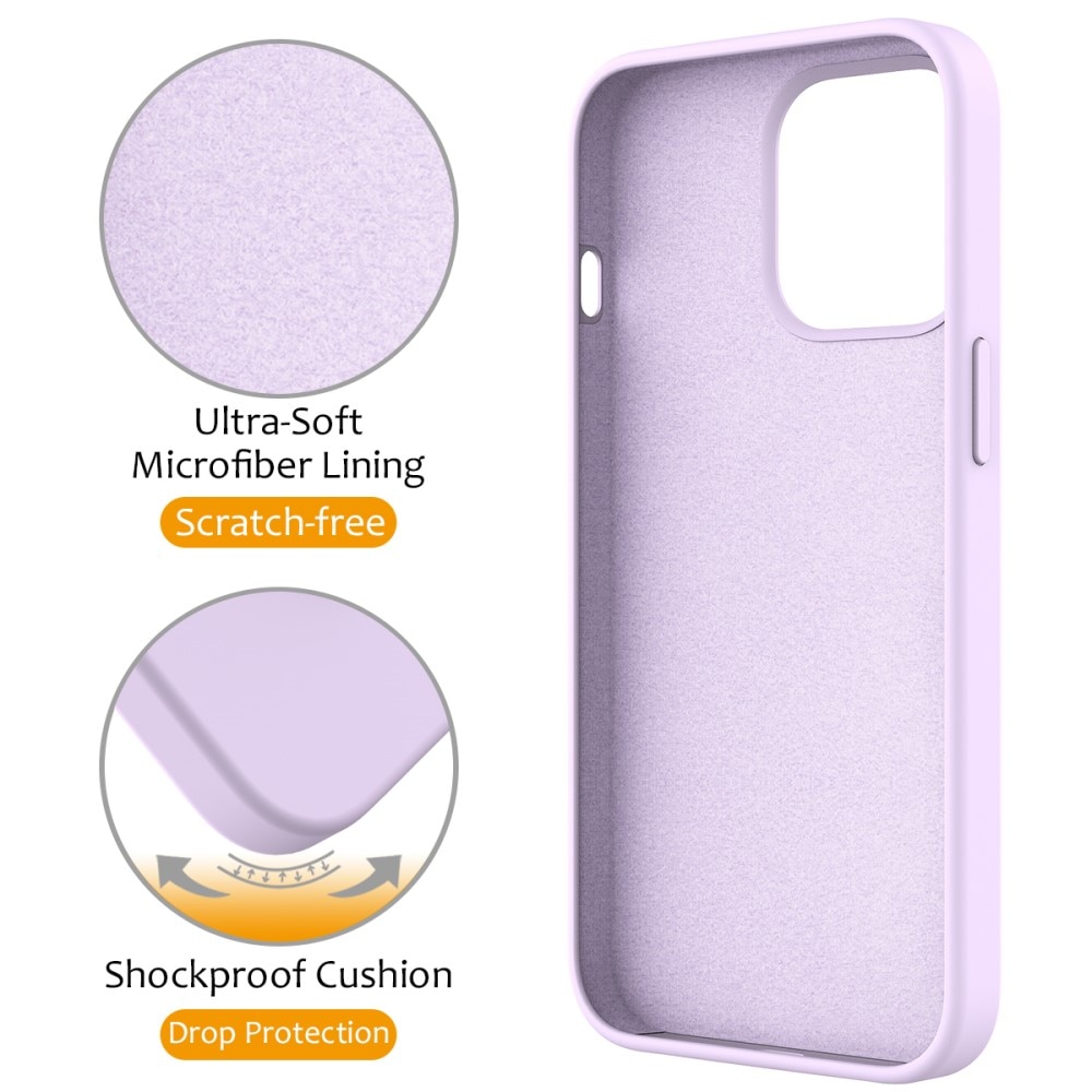 iPhone 14 Pro Kickstand Silicone Case MagSafe Purple