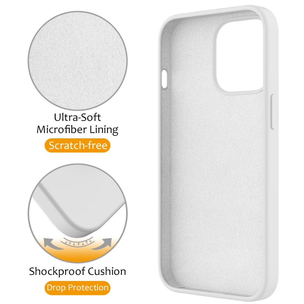 iPhone 14 Pro Max Kickstand Silicone Case MagSafe White