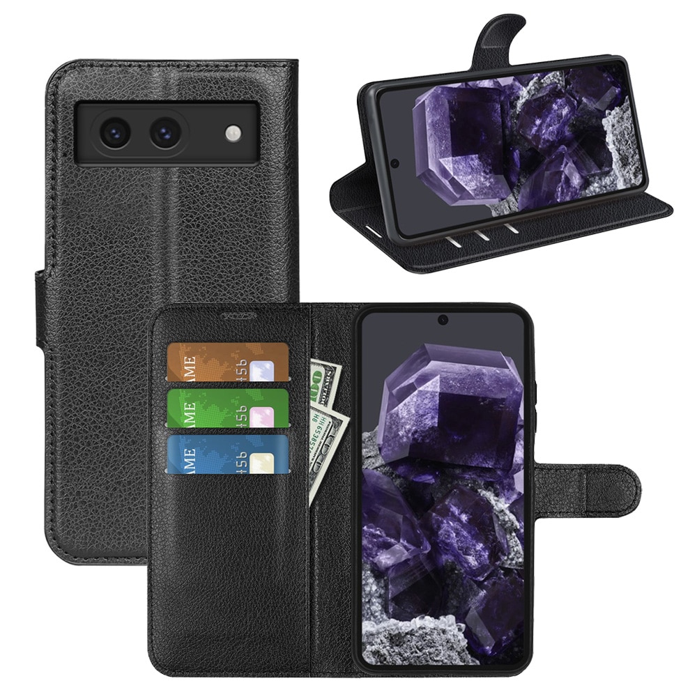 Google Pixel 8a Wallet Book Cover Black