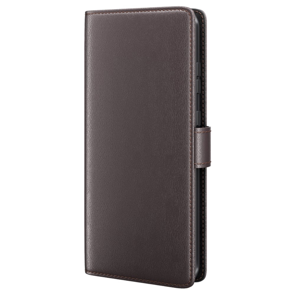 Samsung Galaxy S24 Ultra Genuine Leather Wallet Case Brown