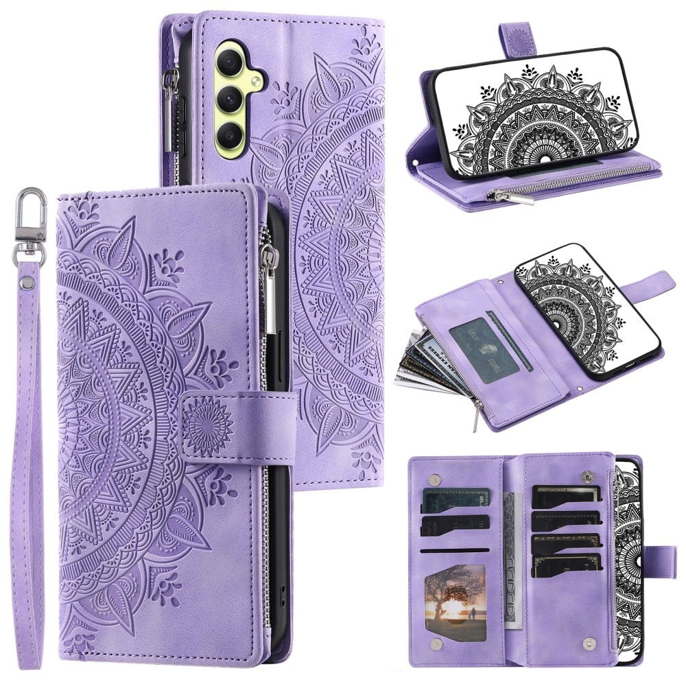 Samsung Galaxy A55 Wallet/Purse Mandala Purple