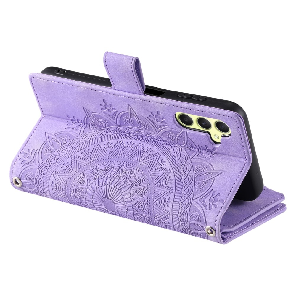 Samsung Galaxy A55 Wallet/Purse Mandala Purple