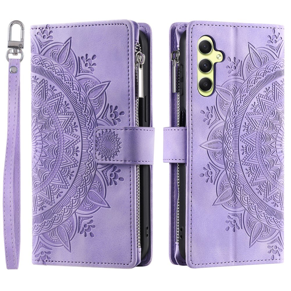 Samsung Galaxy A55 Wallet/Purse Mandala Purple