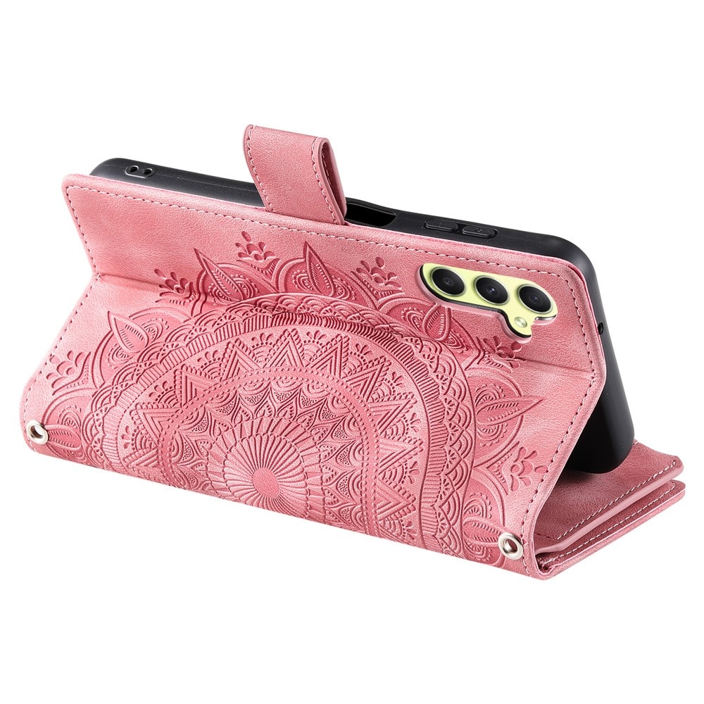 Samsung Galaxy A55 Wallet/Purse Mandala Pink