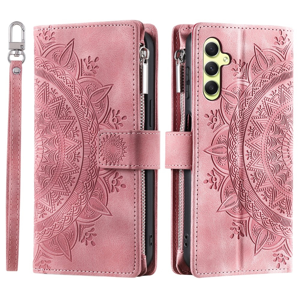Samsung Galaxy A55 Wallet/Purse Mandala Pink