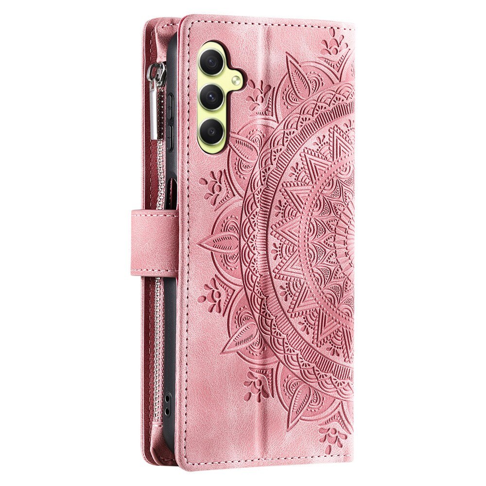 Samsung Galaxy A55 Wallet/Purse Mandala Pink