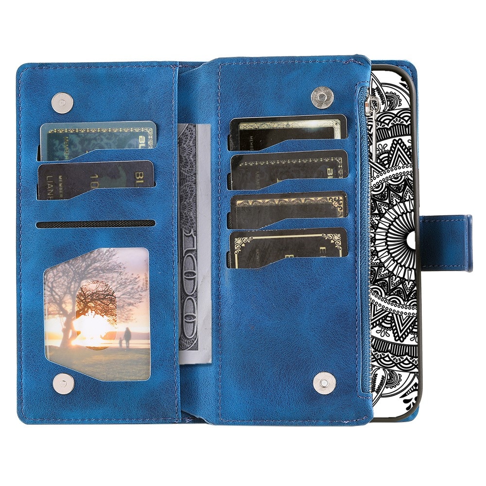 Samsung Galaxy A55 Wallet/Purse Mandala Blue