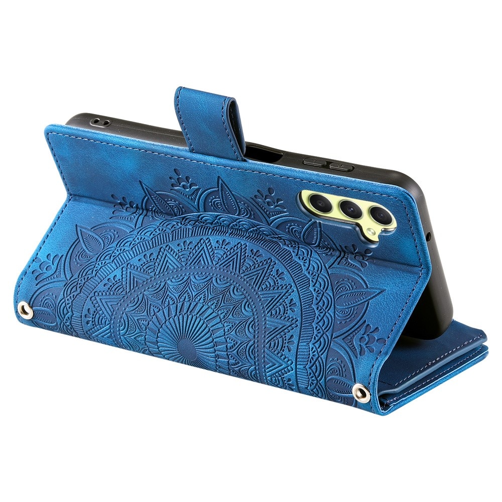 Samsung Galaxy A55 Wallet/Purse Mandala Blue