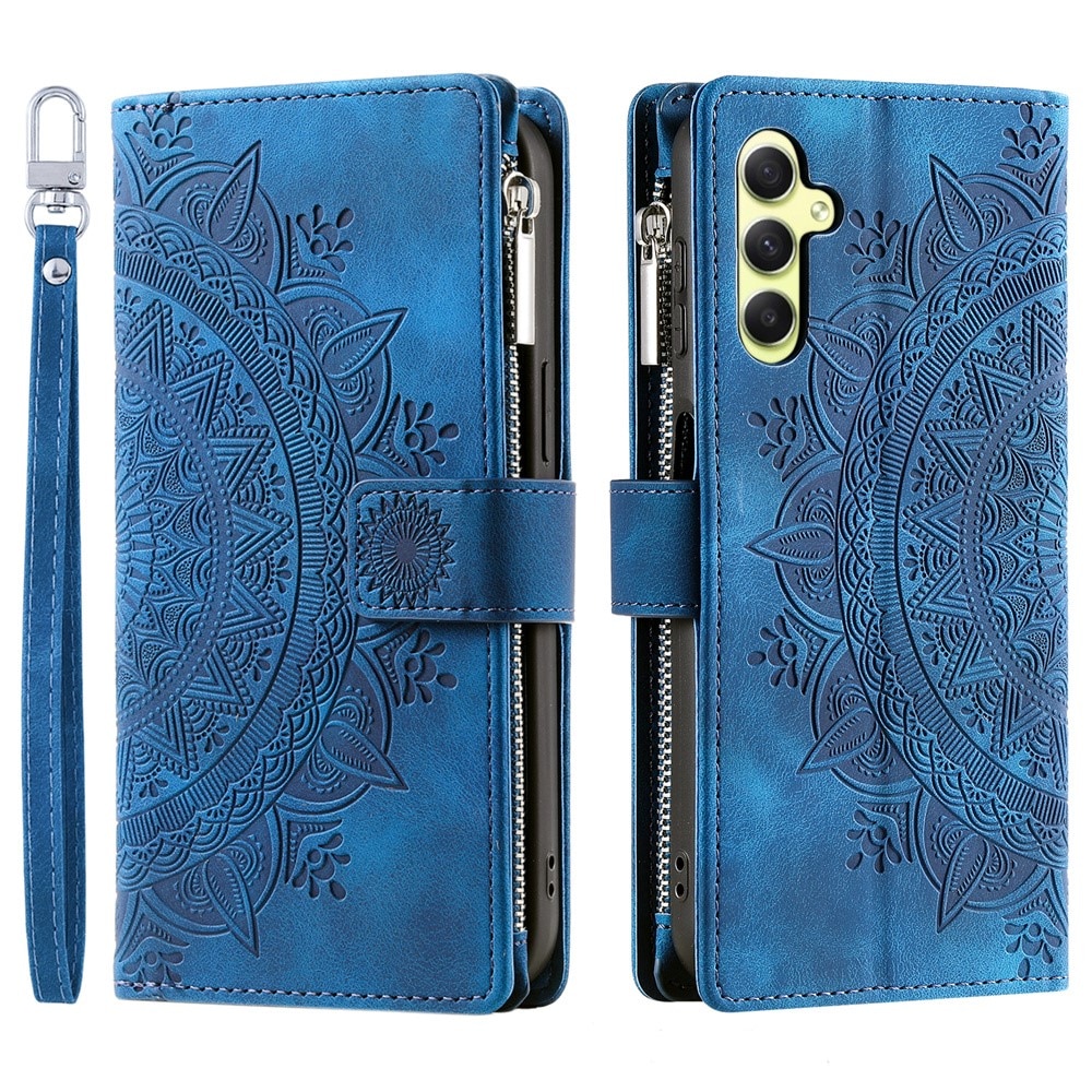 Samsung Galaxy A55 Wallet/Purse Mandala Blue