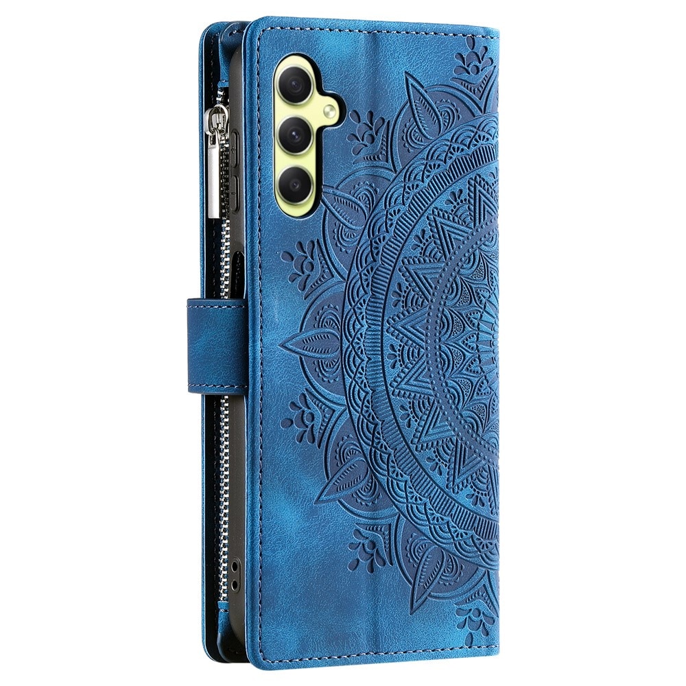 Samsung Galaxy A55 Wallet/Purse Mandala Blue