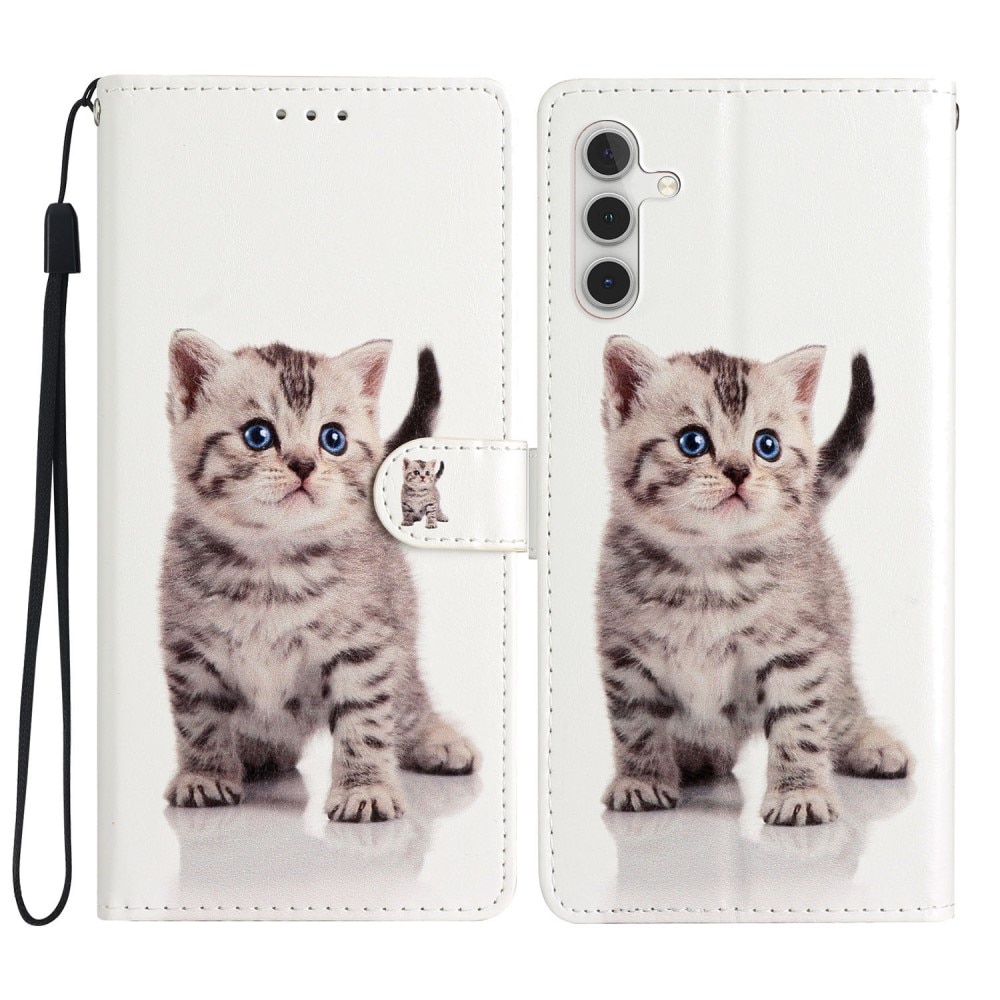 Samsung Galaxy A55 Wallet Book Cover Kitten