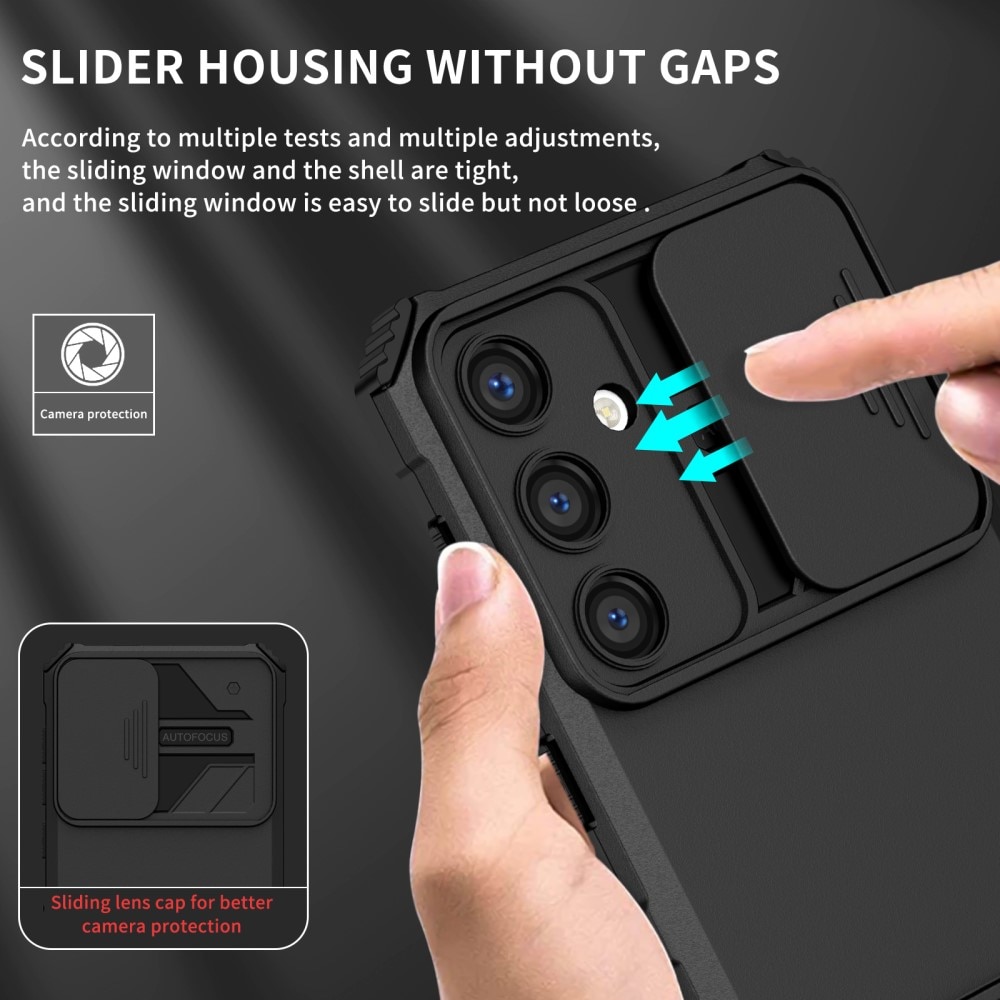 Samsung Galaxy S24 Kickstand Case w. Camera Protector Black