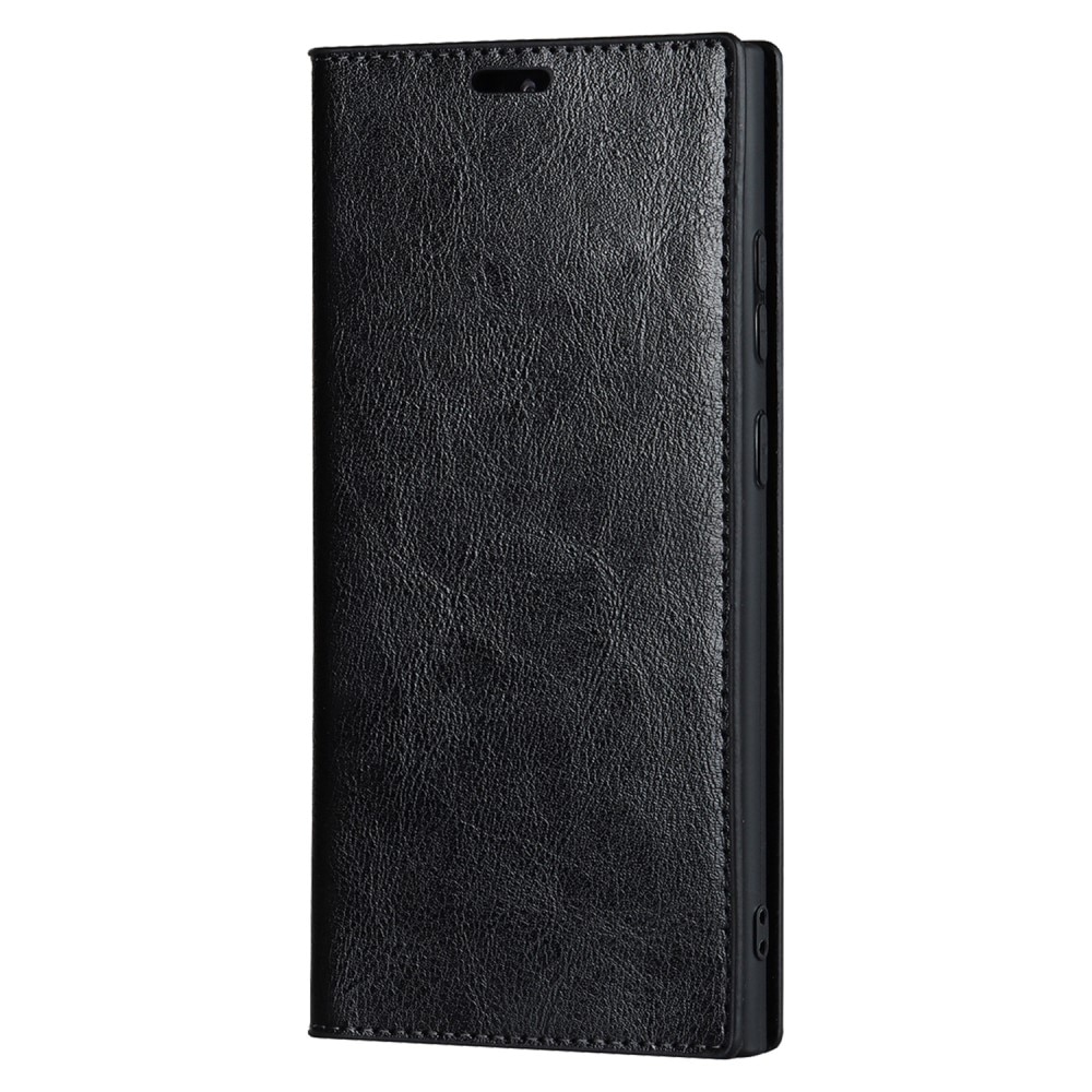 Samsung Galaxy S23 Ultra Genuine Leather Wallet Case Black