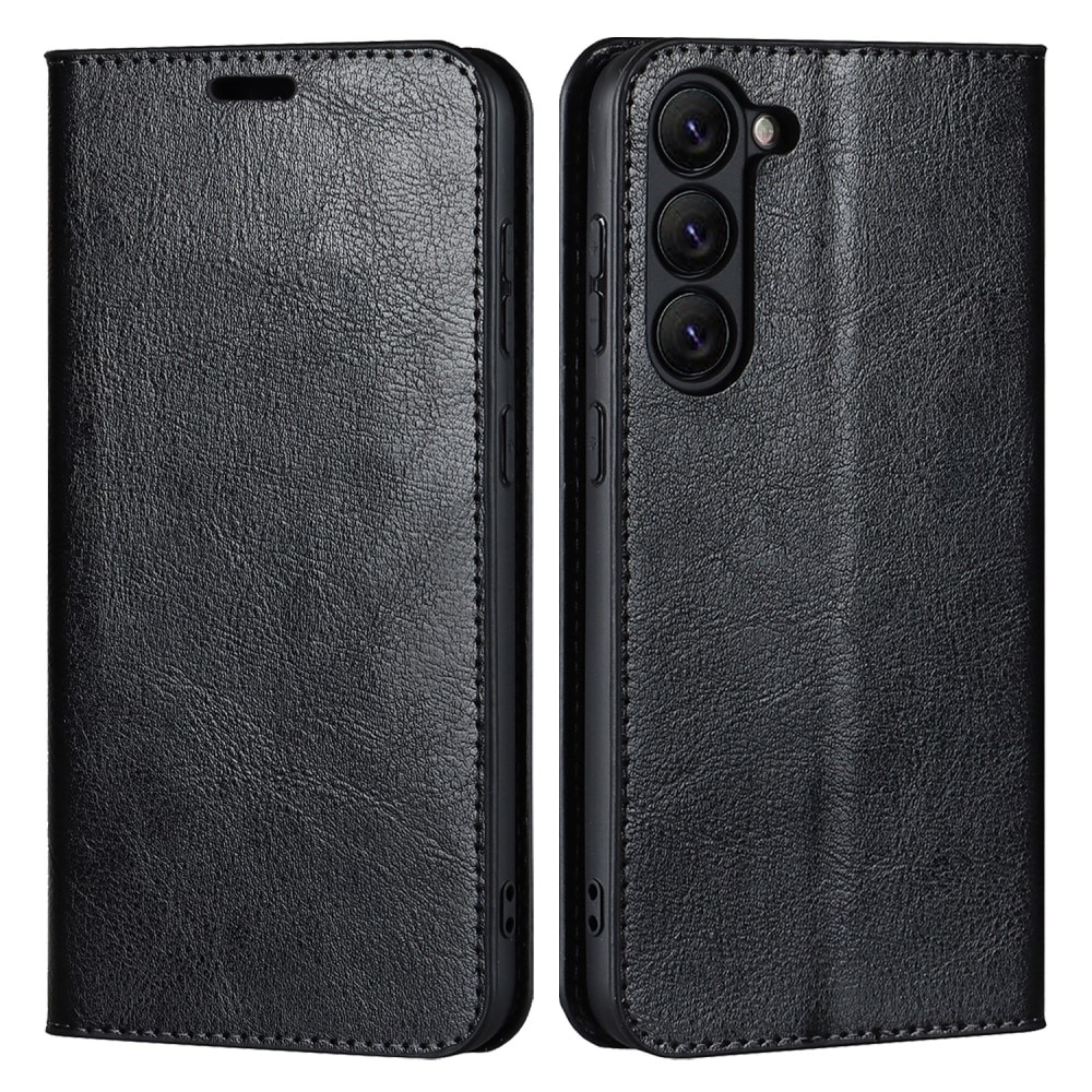 Samsung Galaxy S23 Genuine Leather Wallet Case Black