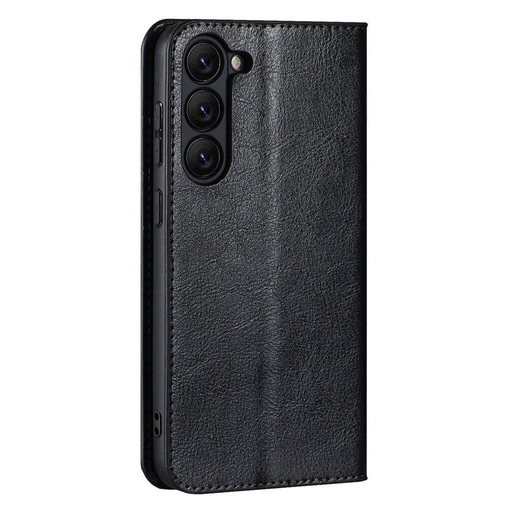 Samsung Galaxy S23 Genuine Leather Wallet Case Black