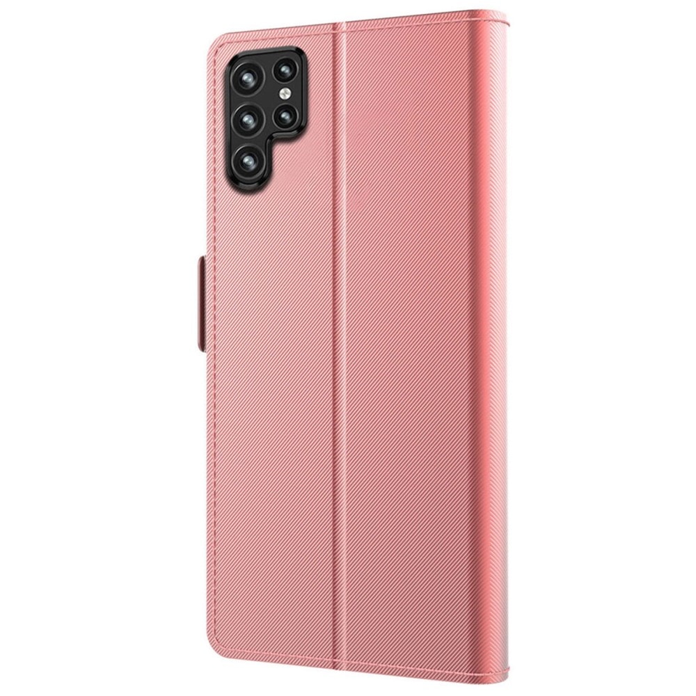 Samsung Galaxy S24 Ultra Wallet Case Mirror Pink Gold