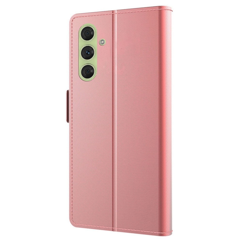 Samsung Galaxy S24 Plus Wallet Case Mirror Pink Gold