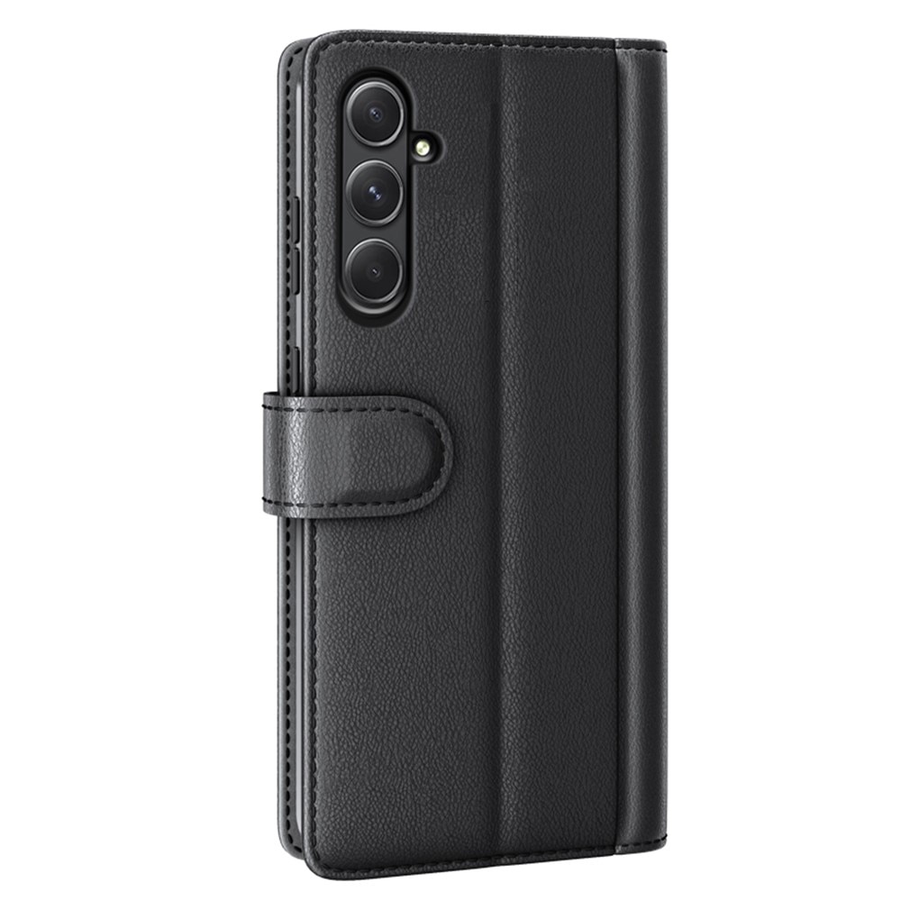 Samsung Galaxy A55 Genuine Leather Wallet Case Black