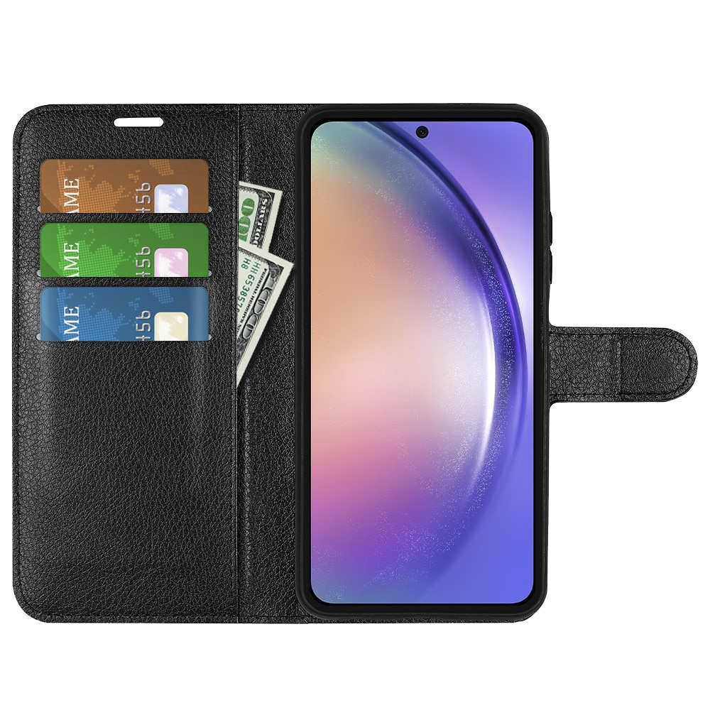 Samsung Galaxy A55 Wallet Book Cover Black