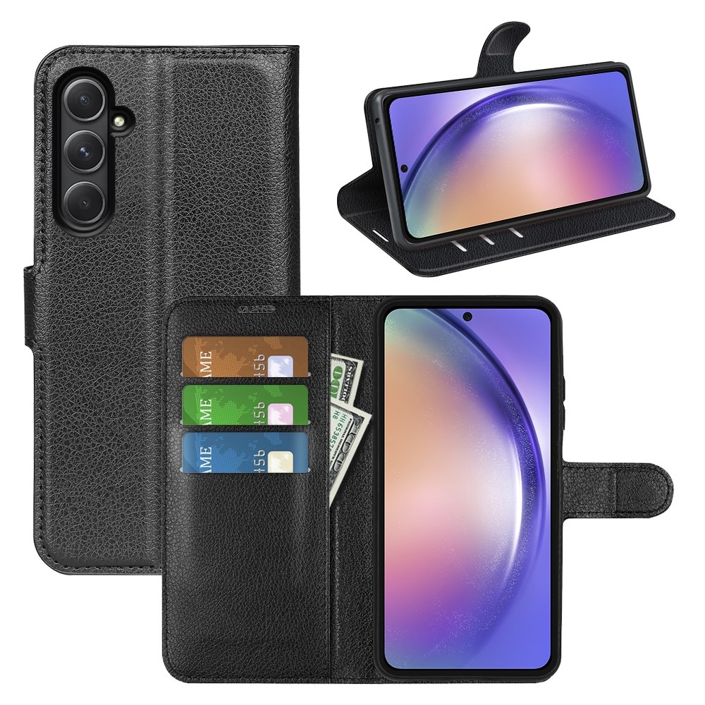 Samsung Galaxy A55 Wallet Book Cover Black