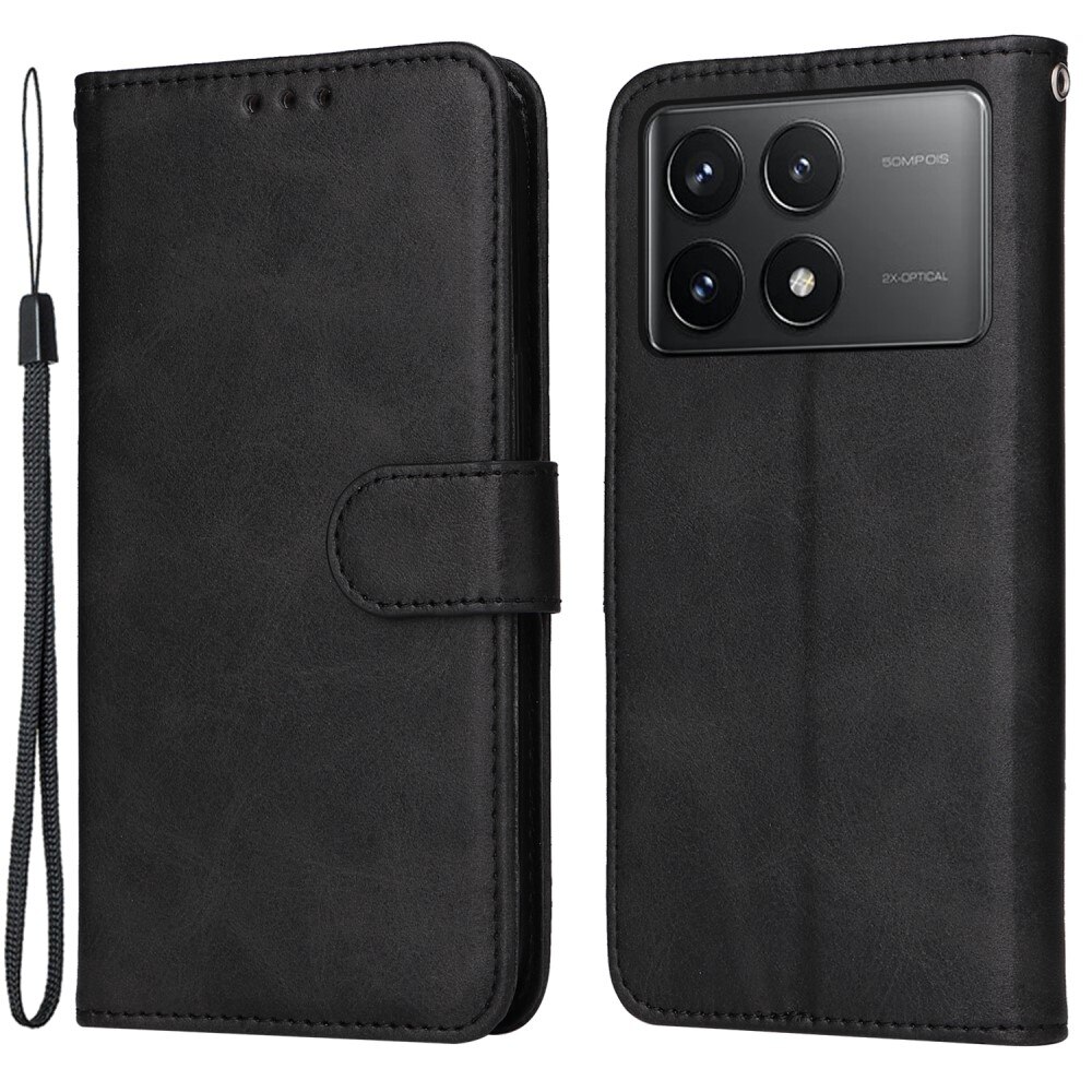 Xiaomi Poco X6 Pro Wallet Case Black