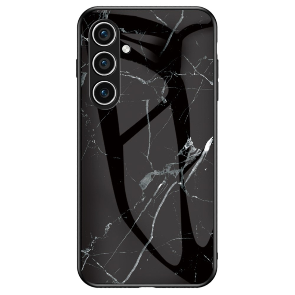 Samsung Galaxy S24 Tempered Glass Case Black Marble