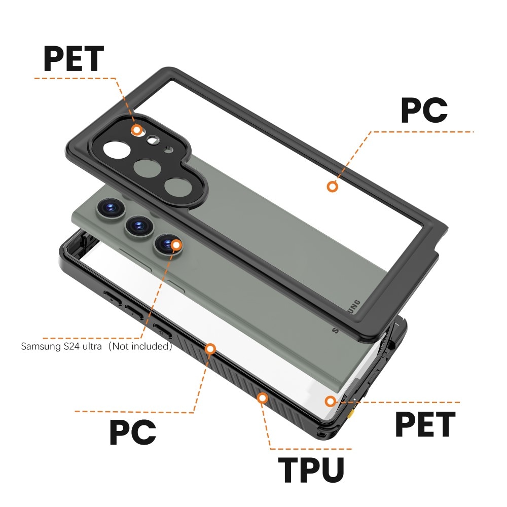 Samsung Galaxy S24 Ultra Waterproof Case Transparent