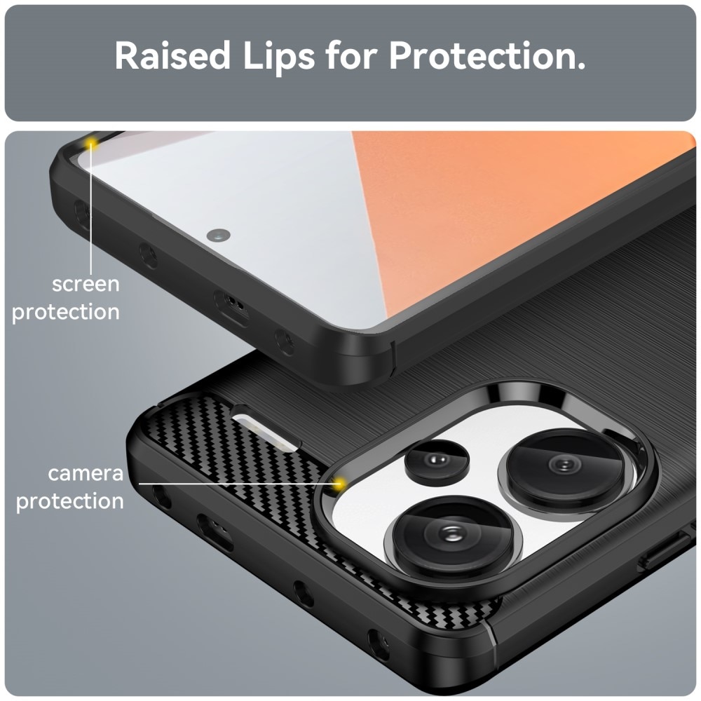 Xiaomi Redmi Note 13 Pro Plus Brushed TPU Case Black