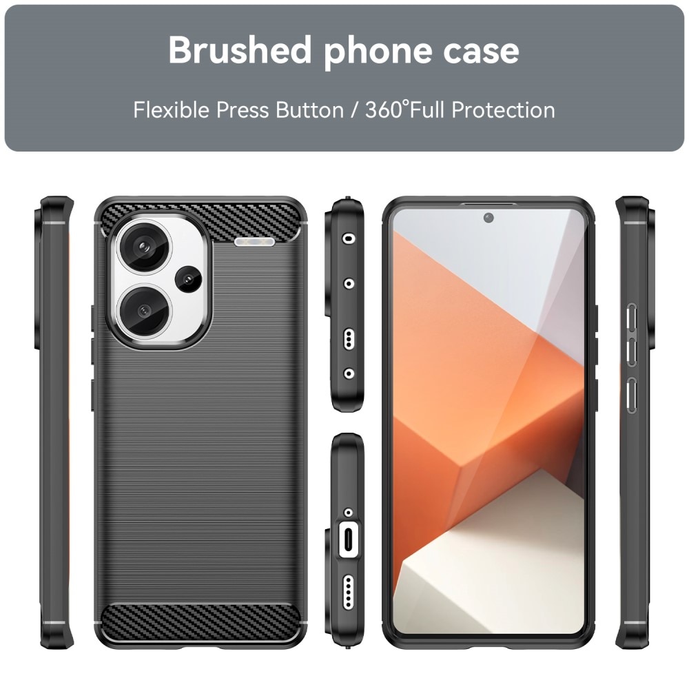 Xiaomi Redmi Note 13 Pro Plus Brushed TPU Case Black