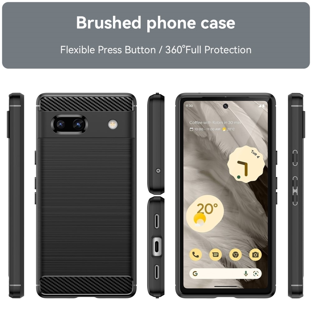 Google Pixel 7a Brushed TPU Case Black