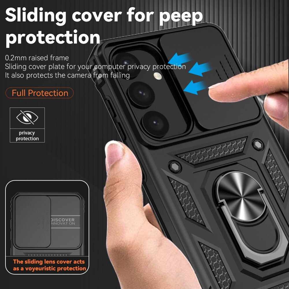 Samsung Galaxy S24 Plus Hybrid Case Tech Ring w. Camera Protector black
