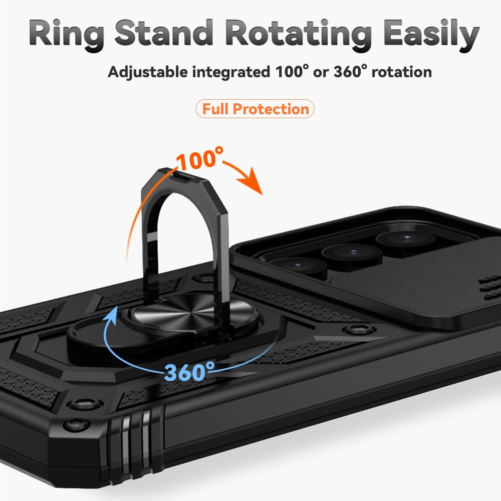 Samsung Galaxy S24 Hybrid Case Tech Ring w. Camera Protector black