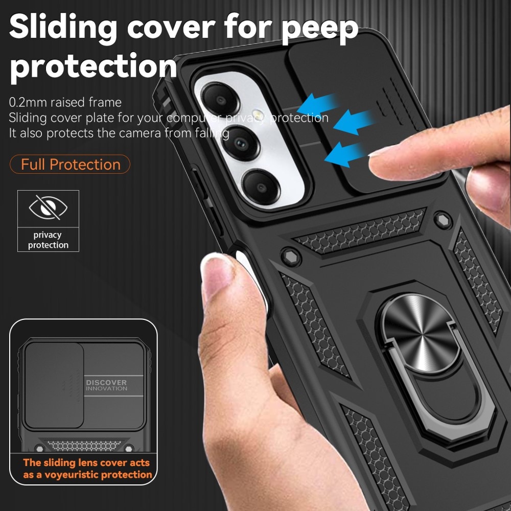 Samsung Galaxy A05s Hybrid Case Tech Ring w. Camera Protector black