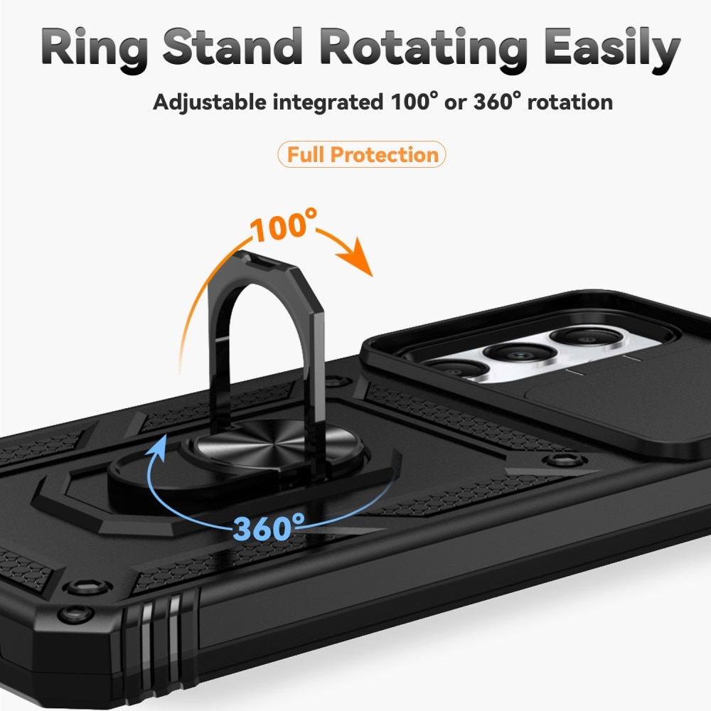 Samsung Galaxy A05s Hybrid Case Tech Ring w. Camera Protector black