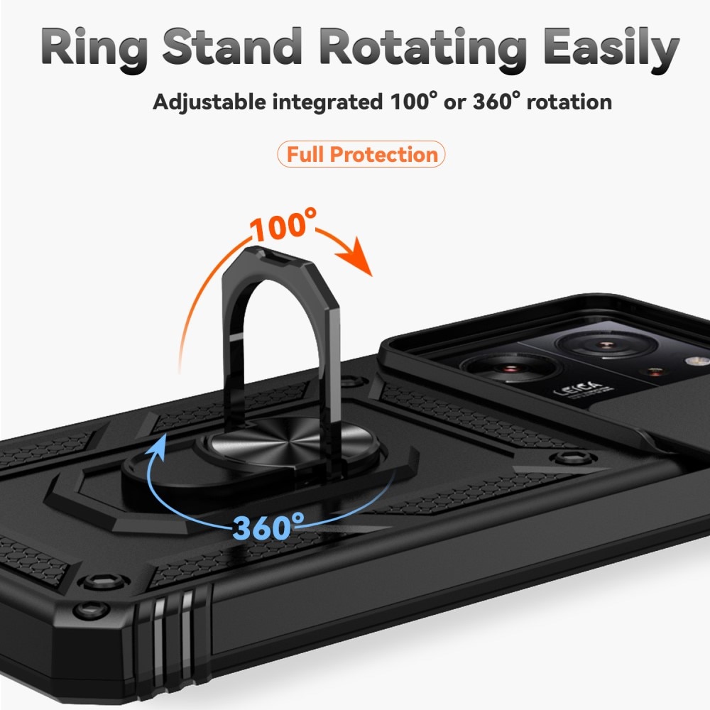 Xiaomi 13T Pro Hybrid Case Tech Ring w. Camera Protector black